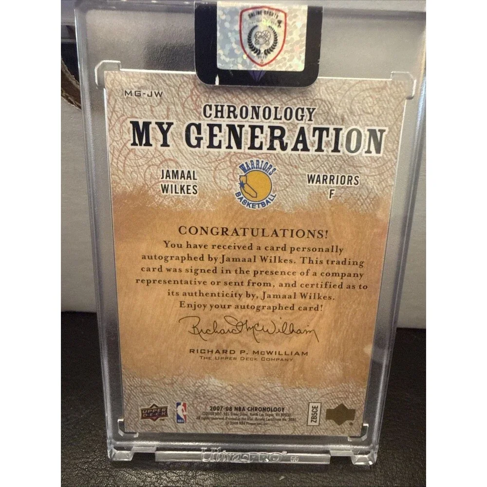 2007 Gold Chronology Jamaal Wilkes Auto Card /10 MG-JW 💥🔥🔥